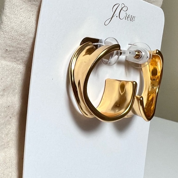 J. Crew Silver-Plated Deep-Dip Earrings - Picture 4 of 8